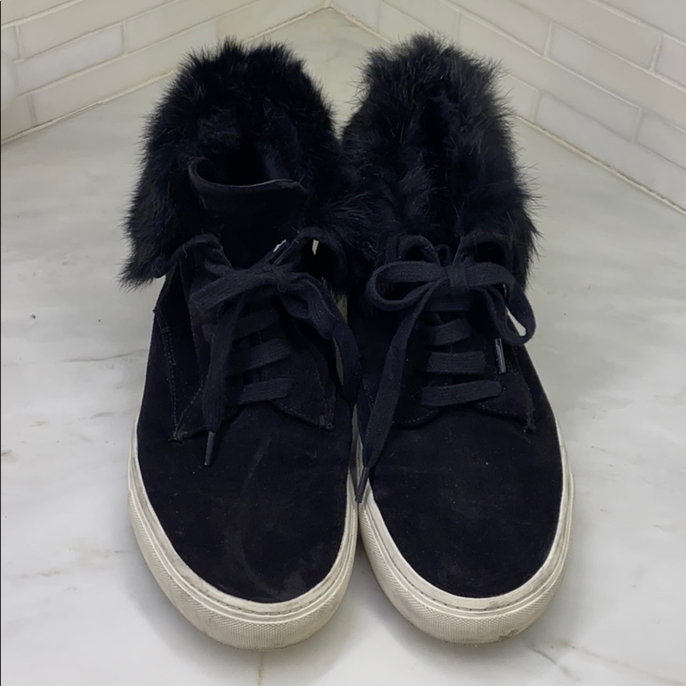 Vince furry ankle boots